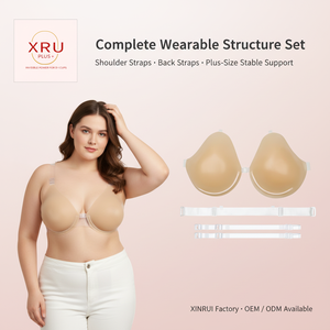XINRUI Soutien-gorge adhésif en silicone sans bretelles, couvre-tétons invisibles, pétales liftants réutilisables, adhésifs sans dos, effet push-up - Product Image 2