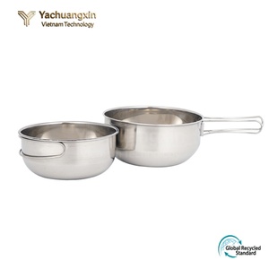 Stainless Steel Sauce Pans Set <b>Mirror</b> Polished Minimalist Design for Cooking on Gas and Induction Cookers - Product Image 4