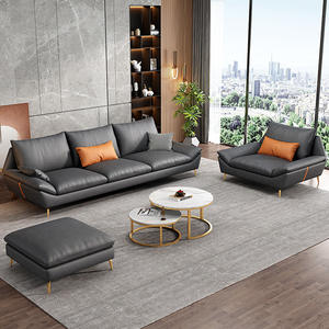 Sofá sin hueso de tela de lujo moderno, juego de muebles de tres asientos para sala de estar, juego de sofás para el hogar de lujo - Product Image 1