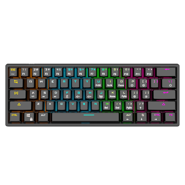 Chinese Professional Supplier's Hot Selling RGB Customizable 61 Keys Mechanical Keyboard Ergonomic Desktop Keyboard-New Product