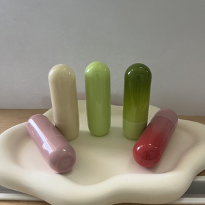 Mini dễ thương Rỗng Mỹ phẩm bao bì Lip Balm Stick container ống bơm lại chất lỏng in ấn màu hồng son môi Ống - Product Image 4