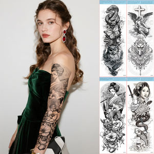 Calcomanías <span class=keywords><strong>de</strong></span> <span class=keywords><strong>tatuaje</strong></span> <span class=keywords><strong>de</strong></span> tobogán <span class=keywords><strong>de</strong></span> agua grande: diseños <span class=keywords><strong>de</strong></span> manga <span class=keywords><strong>de</strong></span> brazo completo | Tatuajes temporales personalizados impermeables <span class=keywords><strong>de</strong></span> Papel Blanco | Aplicación rápida vibrante - Product Image 1