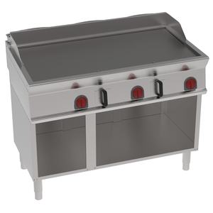 Plaque chauffante électrique 11700 W 400/3V 15 mm lisse sur support ouvert 1200x700x900mm-EURAST Grilles et plaques chauffantes - Product Image 1