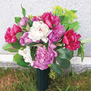 Jarrón de <span class=keywords><strong>cementerio</strong></span> DREA con <span class=keywords><strong>arreglo</strong></span> <span class=keywords><strong>floral</strong></span>, bloque de barro, picos de espuma, jarrón para exteriores en el suelo para <span class=keywords><strong>cementerio</strong></span> - Product Image 5