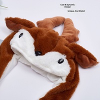 Chapeau de Noël créatif en gros avec oreilles mobiles, chapeau en peluche de renne pour cadeaux promotionnels et expositions