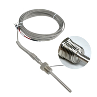 Capteur de température à filetage fixe de type K, fil tressé en acier inoxydable, thermocouple de précision de classe I, OEM ODM personnalisé