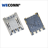 Connecteur de carte Nano SIM WECONN WL-SIM150-029 6PIN+1 H=1.40mm Push-Pull avec interrupteur de détection, connecteur de batterie personnalisable