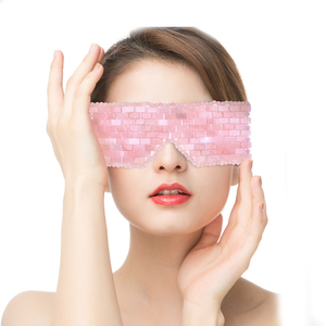 Hot Real Handmade <span class=keywords><strong>Stone</strong></span> Jade Eye Mask quarzo rosa Face Facial Healing Eye Mask Gemstone Crystal Eye Mask of Sleep Anti Aging - Product Image 2