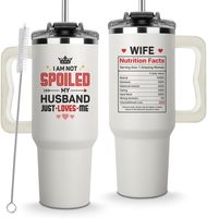 Cadeaux pour la fête des mères en 12 couleurs, gobelet isotherme en acier inoxydable de 40 oz, sans BPA, anti-fuite, avec affichage de la température LED, meilleur gobelet pour maman