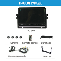 Moniteur de voiture BUSRV 10,1 pouces 1024*600 écran LCD HD 12V, moniteur de recul pour bus, moniteur quadruple divisé pour camion