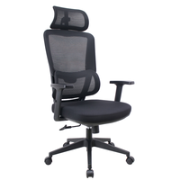 Chaise de bureau ergonomique en maille moderne bon marché avec appui-tête
