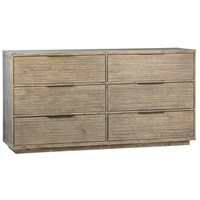 Meubles de salon d'hôtel, armoire de rangement en bois massif, commode naturelle à 6 tiroirs
