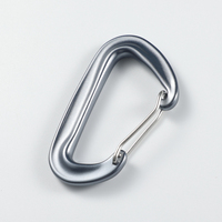 Mousqueton à ressort en alliage d'aluminium aéronautique de type D 12KN, clip polyvalent pour la randonnée, le camping et les accessoires de sac à dos