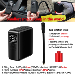 YI JING nouveau petit breveté affichage numérique intelligent Rechargeable vélo voiture pompe à air <span class=keywords><strong>gonfleur</strong></span> de pneu - Product Image 2
