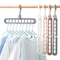 Cintres multi-ports pour séchoir à linge, cintres de rangement multifonctionnels en plastique pour vêtements J0015