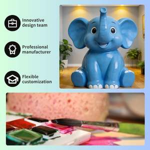Escultura de Elefante Azul de Resina para Jardín, Moderna, Ecológica, al Mejor <span class=keywords><strong>Precio</strong></span>, Personalizada, de Tamaño Real, para Eventos y Fiestas - Product Image 2