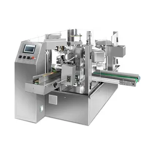 Factory Grade Automated Rotary Packaging Machine for Salad Sauce in Preformed Spout Pouches