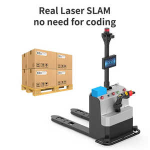 Smart 1.5T Electric Forklift <b>Pallet</b> <b>Jack</b> with Adjustable Lifting Self-Loading Lithium Battery Stacker Robot Robot <b>Pallet</b> Stacker - Product Image 5