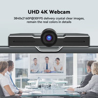 Webcam USB EPTZ 4K pour réunions en ligne, conférences, microphone intégré, caméra PTZ 4K avec micro