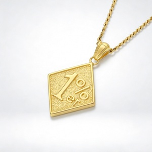 สร้อยคอสแตนเลสสตีลวินเทจทรงรอมบัส 1%er  แบบปรับแต่งได้  แฟชั่นเท่สไตล์สตรีท  จี้โลโก้สำหรับผู้ชาย - Product Image 6