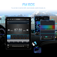 Autoradio Podofo 9,7 pouces 4+64 Go Android avec CarPlay sans fil, Android Auto, WiFi/GPS/FM/RDS/Double USB, écran vertical