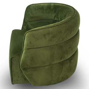 Walden Modern Swivel Chair-Green Velvet Convertible & <b>Reclining</b> for Living Room Dining Bedroom - Product Image 3