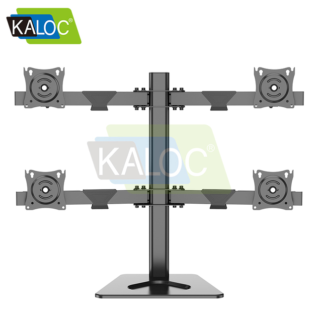 Kaloc 17-27 Inch Four Monitors Stand for Fund Affordable Steel Height Adjustable Monitor Arm