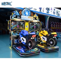 Simulateur de course automobile pour deux personnes Super Burn Jeu d'arcade à pièces de moto en métal durable le plus populaire en anglais