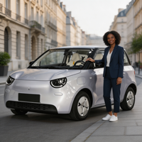Vente en gros Linxys A100C 2026 Mini Voiture Électrique 4 Places Batterie Lithium 50KW Autonomie NEDC 201-300km Charge Rapide 1H Phares LED