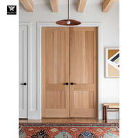 Portes intérieures en bois de style français pour maisons, design en forme de pain, porte à battants avec kit de quincaillerie pour cuisine, chambre et salon
