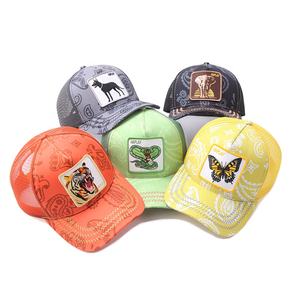 Atacado Personalizado De Alta Qualidade 5 Painel Animal Bordado Patch Logotipo Gorras Imprimir Trucker Malha Chapéu Cap - Product Image 3