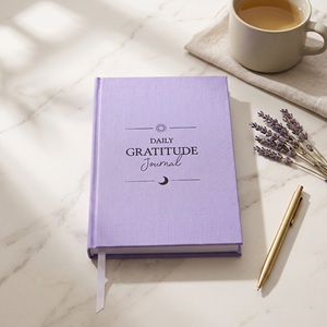 Diario de Bienestar Premium con Cubierta de Lino A5, Planificador con Páginas de Gratitud Diaria, Manifestación Positiva, <span class=keywords><strong>Agenda</strong></span> Guiada de Autocuidado - Product Image 2