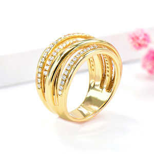 Anello a fascia incrociata esotico da donna, elegante gioiello alla moda per le dita - Product Image 5