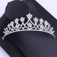 Trois pièces mariée couronne diadème collier boucles d'oreilles accessoires de cheveux de mariage ensemble pour les fêtes et fiançailles