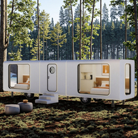 Capsule spatiale contemporaine de 9m en acier Cabine mobile Apple pour hôtel Zone scénique Maison Camping