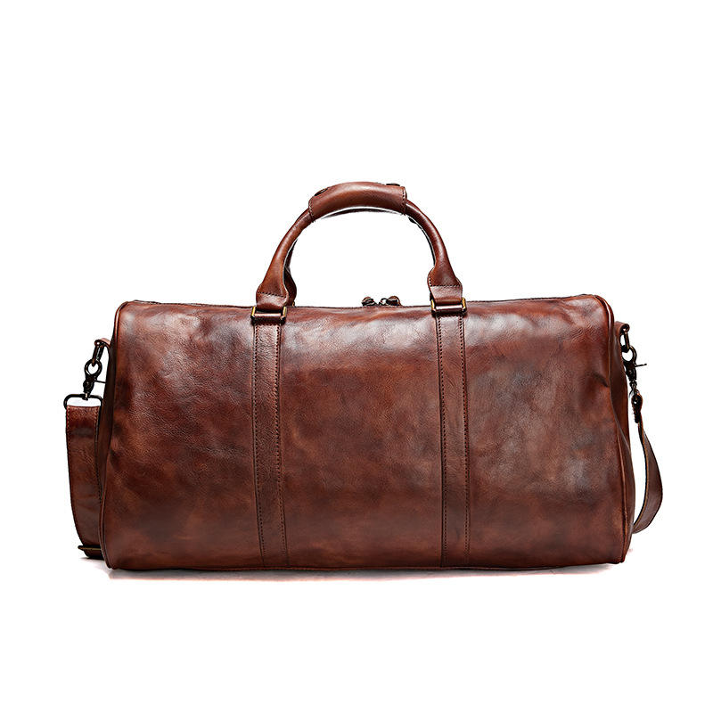 Vegetable tanned leather retro brown