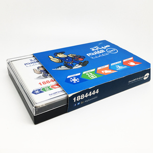 Cartas de Póker Publicitarias de Diseño Personalizado en Acrílico, Baraja Doble Transparente, Impresión en Caliente, Tinta Ecológica, Certificación EN 71, Plástico - Product Image 1