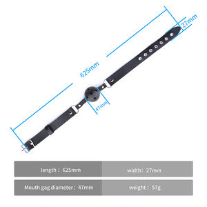 Ball <span class=keywords><strong>gag</strong></span> buccal respirant pour femmes fétichistes, jouets sexuels, PVC réglable, bondage BDSM pour adultes - Product Image 6
