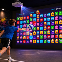 Simulateur d'entraînement de pickleball IA avec projection interactive, multijoueur, pour salles de sport, écoles et gymnases intérieurs