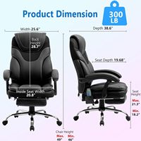 Vente en gros de chaise de direction ergonomique et confortable pour patron chaise de bureau chauffante à 7 points avec massage et télécommande