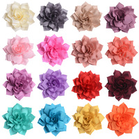 Offre Spéciale Usine Directe Corsages Soie Fleurs Rose Artificielle Décorative À La Main Organza Tissu Fleur pour Robes Vêtements