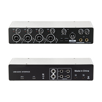 RX4 Professionelles 4-Kanal Externes USB-Audio-Interface Soundkarte Mikrofon-Vorverstärker ASIO Live-Aufnahme für Professionellen Einsatz