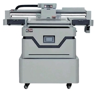 Impresora plana UV de inyección de tinta AMO con 4 cabezales de impresión I3200, totalmente automática para etiquetas, tela, materiales flexibles/huevos, tamaño de impresión 60x90cm