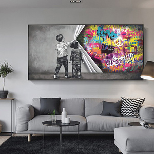 20%-50% Hand Painted Large <strong>Size</strong> Pop Art Abstract Graffiti Painting Street <strong>Canvas</strong> Art <strong>Wall</strong> Handmade - Product Image 6