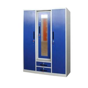 オフィス家具3ドアメタルロッカーインドデザインスチールワードローブ - Product Image 1