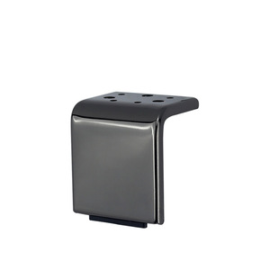 Pata de Mueble de Acero Inoxidable de 8cm H150, Soporte Resistente para Cama, Diseño Industrial, Color Negro Metálico - Product Image 2