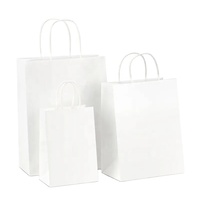 Nouveaux sacs en papier kraft écologiques recyclés avec poignées marron 2026 pour la livraison de repas, les achats personnalisés, les cadeaux et l'emballage artisanal