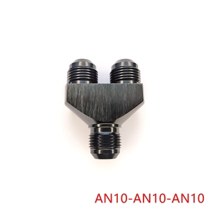 AN6/8/10/12 macho paralelo Dual <span class=keywords><strong>AN</strong></span> Y bloque manguera de combustible extremo divisor adaptador conector aluminio negro - Product Image 4
