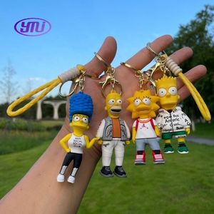 Llavero de Los Simpson, Figura de Anime de Dibujos Animados, Anillo para Llaves, Colgante para Teléfono, Soporte Kawaii, Llavero para Coche, Regalo de Cumpleaños y Navidad - Product Image 3