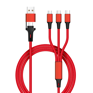 Câble USB tressé en nylon 5-en-1 à charge rapide - Achetez un câble USB tressé en nylon pour <span class=keywords><strong>iPhone</strong></span> 17 Pro Max - Product Image 1